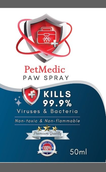 PetMedic Paw Spray 50ml label